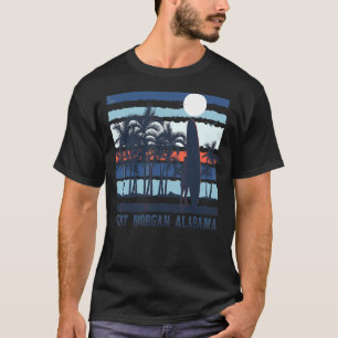 Vintage Fort Morgan Alabama Summer Surf 80s Beach T-Shirt
