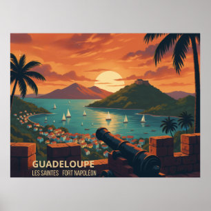vintage Fort Napoleon - Les Saintes, Guadeloupe Poster