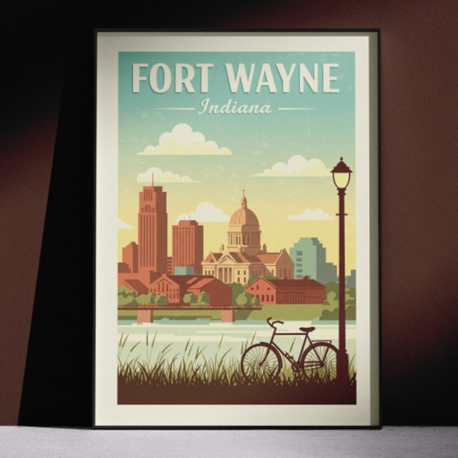 Vintage Fort Wayne Indiana Poster (Creator Uploaded)