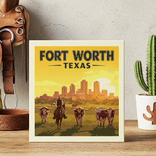 Vintage Fort Worth Texas Tile