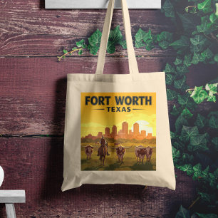 Vintage Fort Worth Texas Tote Bag