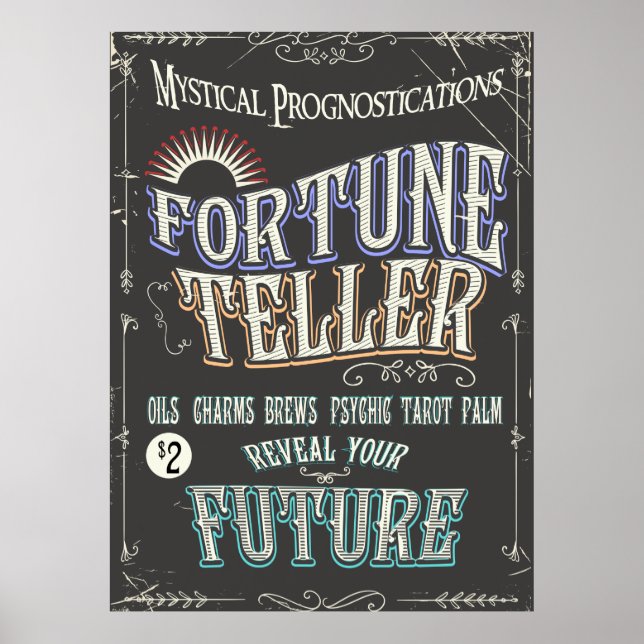 Vintage Fortune teller poster (Front)