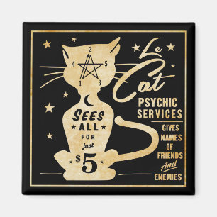 Vintage Fortune Telling Design - Le Cat Magnet