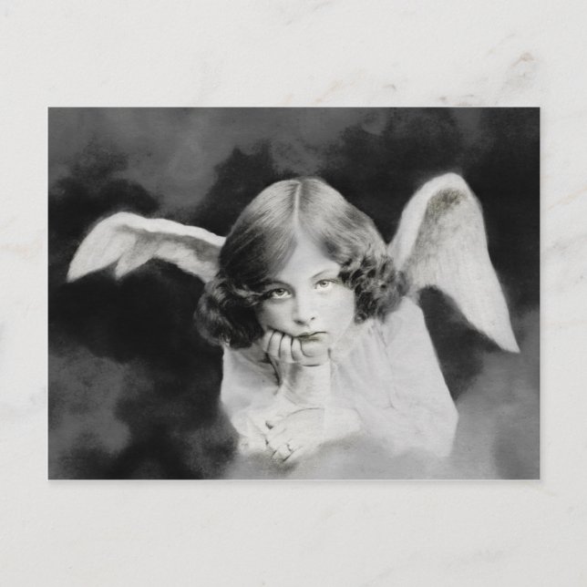 Vintage Foto Engel Postcard (Front)