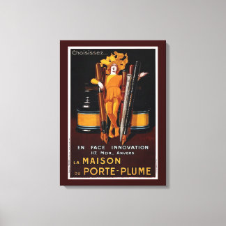 Vintage Fountain Pen Advertisement Canvas Print