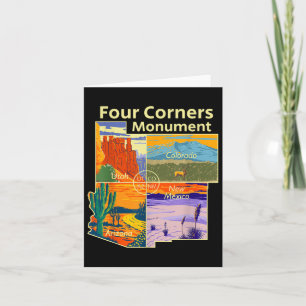 Vintage Four Corners Monument With Us National Par Card