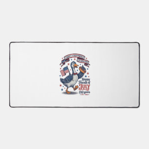 Vintage Fourth of July Goose 250 Years Shirt Desig Desk Mat