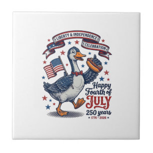 Vintage Fourth of July Goose 250 Years Shirt Desig Tile