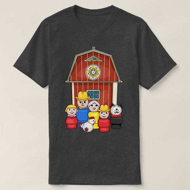 Vintage FP Little People Farm Family T-Shirt (Design Front)