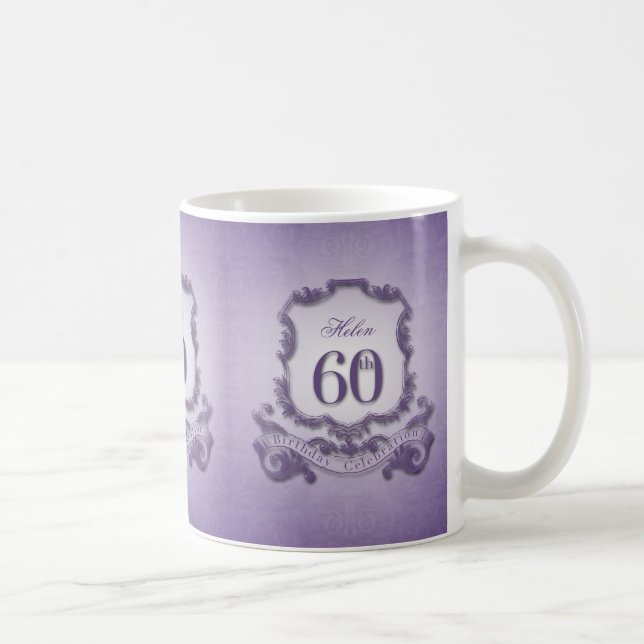 Vintage Frame 60th Birthday Celebration Mug (Right)