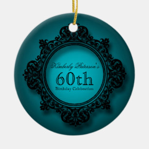 Vintage Frame 60th Birthday Personalised Ornament