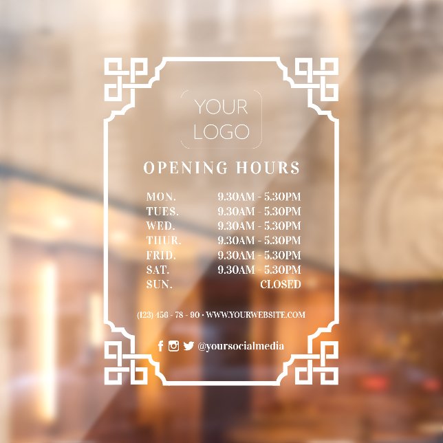 Vintage Frame Custom Business Logo Opening Hours (Sheet 2)