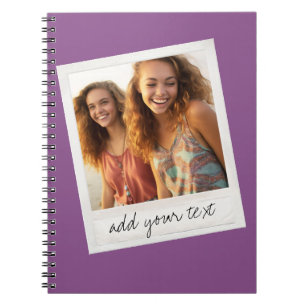 Vintage Frame Custom Photo Purple Notebook