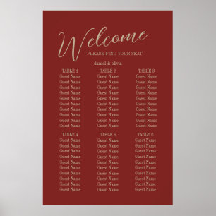 Vintage Frame Ethnic Motif Wedding Seating Charts