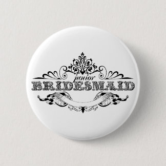 Vintage Frame Jr. Bridesmaid Bridal Party Wedding 6 Cm Round Badge
