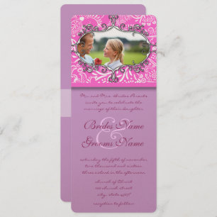 Vintage Frame Love Birds Wedding Invitation