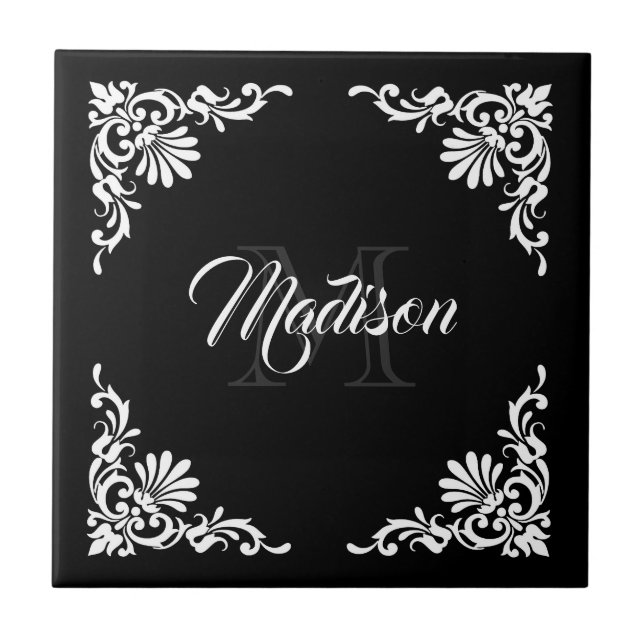 Vintage Frame Monogram Tile (Front)