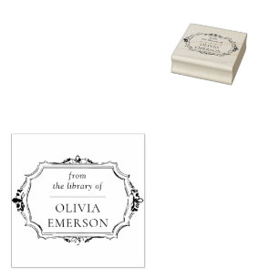 Vintage Frame Personalised Teacher Book Stamp