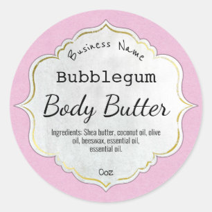 Vintage Frame Pink Bubblegum Product Labels