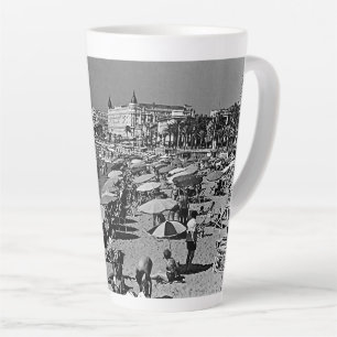 Vintage France Cannes the beach Latte Mug