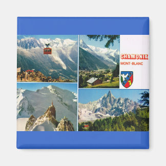 Vintage France, Chamonix, Mt Blanc Magnet