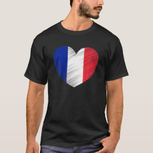 Vintage France French Flag Pride Support French T  T-Shirt