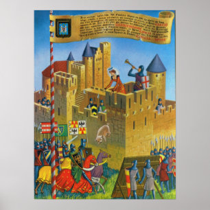 Vintage France, Mediaeval Carassonne Poster