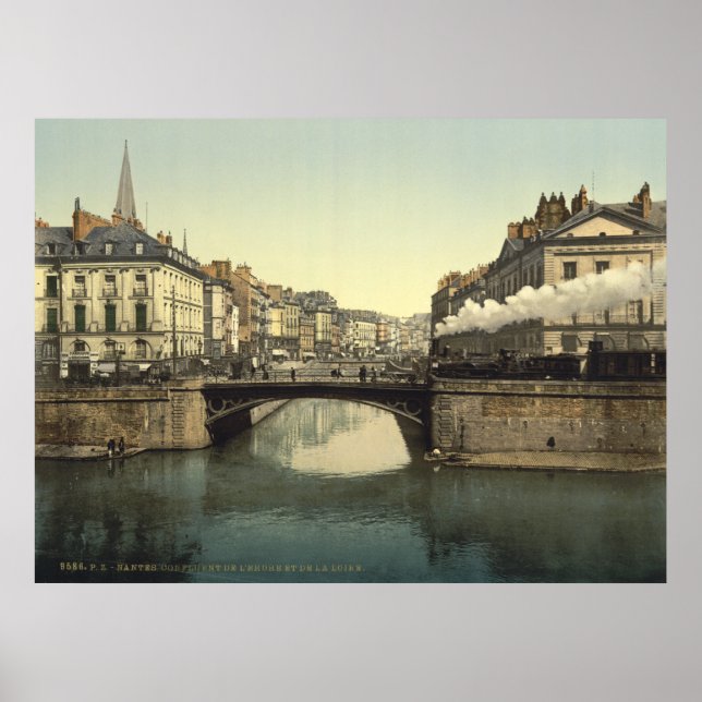 Vintage France, Nantes & Loire river, Brittany Poster (Front)