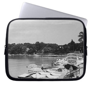 Vintage France Nice Antibes The Garoupe beach Mous Laptop Sleeve