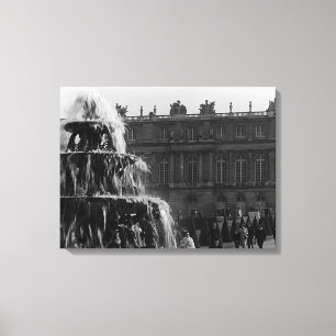Vintage France palace Versailles Pyramid fountain Canvas Print