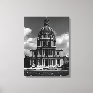 Vintage France Paris Church Saint Louis Invalides Canvas Print