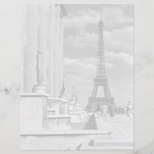 Vintage France Paris Eiffel tower Chaillot palace