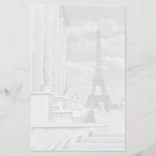 Vintage France Paris Eiffel tower Chaillot palace Stationery