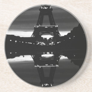 Vintage France Paris Eiffel tower reflection 1970 Coaster