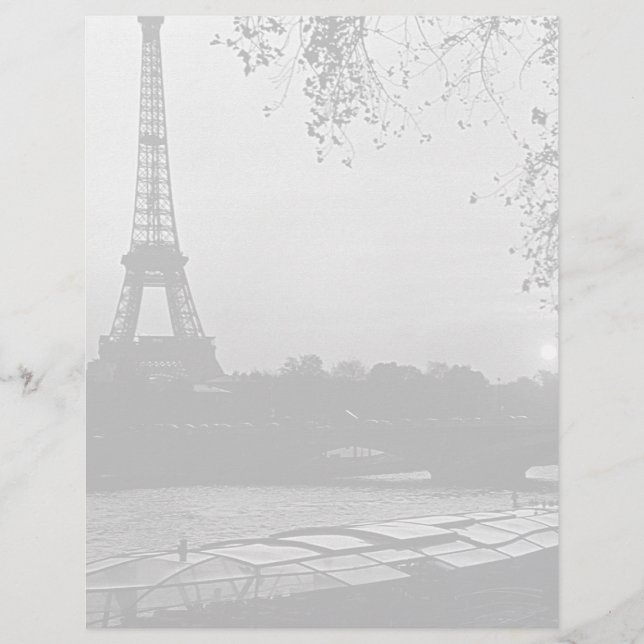 Vintage France Paris Eiffel tower sunset (Front)