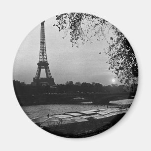 Vintage France Paris Eiffel tower sunset Magnet