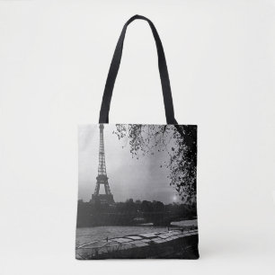 Vintage France Paris Eiffel tower sunset Tote Bag