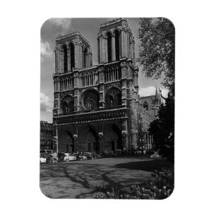 Vintage France Paris Notre Dame Cathedral 1970 Magnet