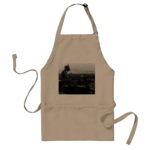 Vintage France Paris Notre Dame Cathedral devil Standard Apron