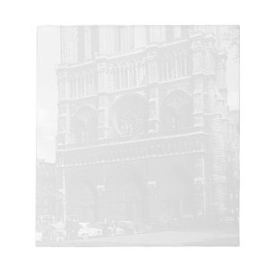 Vintage France Paris Notre Dame Cathedral Notepad