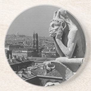 Vintage France Paris Notre Dame Cathedral thinker Coaster