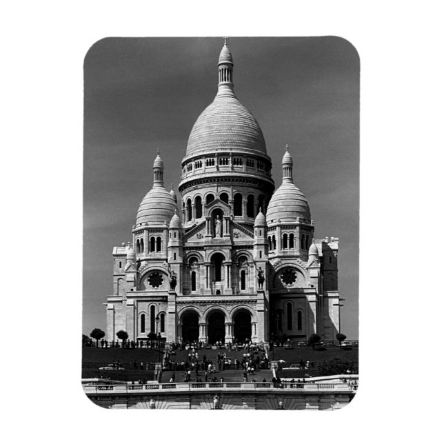 Vintage France Paris Sacre Coeur Basilica 1970 Magnet (Vertical)