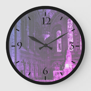 Vintage France Paris sacre Coeur virgin chapel Wat Large Clock