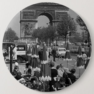 Vintage France Paris Triumphal arch 6 Cm Round Badge