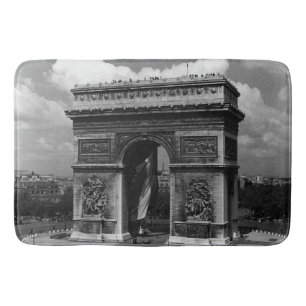 Vintage France Paris Triumphal arch Place Etoile Bath Mat
