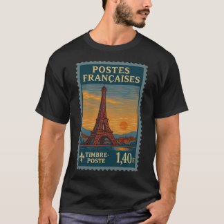 Vintage France Postage Stamp Shirt