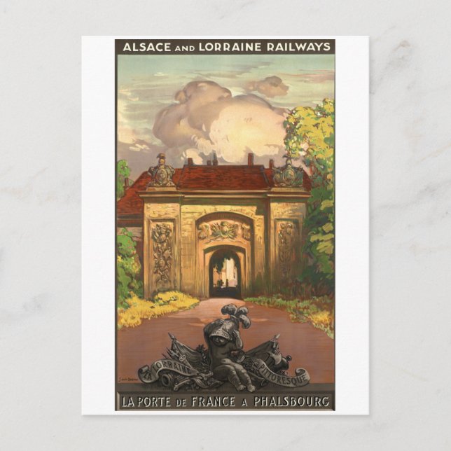 Vintage France railway travel Alsace-Lorraine Postcard (Front)