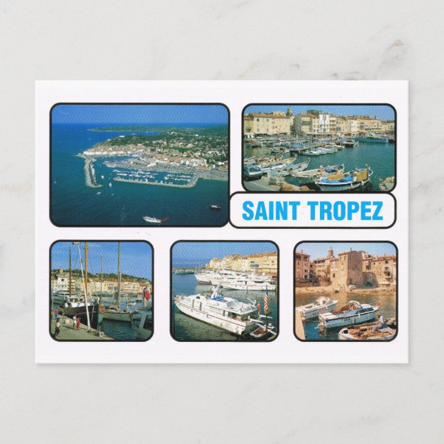 Vintage France St Tropez Postcard (Front)