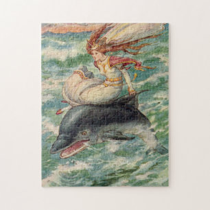 Vintage Frank C. Pape Mermaid Art Jigsaw Puzzle