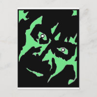 Vintage Frankenstein Monster Green Black Retro